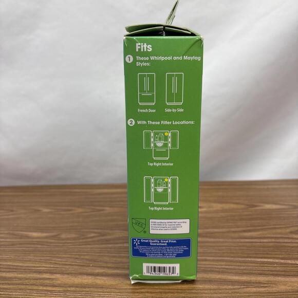 Maytag Whirlpool UKF8001 4396395 EDR4RXD1 GV Replacement Fridge Filter 2-Pack - Picture 4 of 5